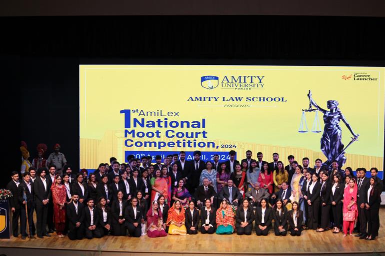 The 1st AmiLex National Moot Court Competition 2024 Concludes on a High Note at Amity University Punjab